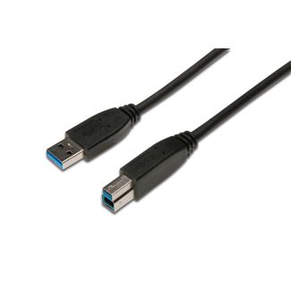 ASSMANN Electronic AK-300115-018-S USB cable 1.8 m USB 3.2 Gen 1 (3.1 Gen 1) USB A USB B Black