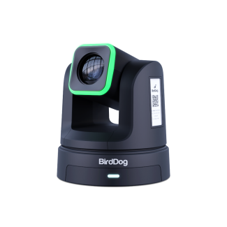 BirdDog X5 Ultra Black. 2160p (4K UHD) Zoom Camera with 20x Optical Zoom, 60fps (59.94), Built-in NDI® | HX decoder, advanced mechanical drive, AI Auto Tracking and Framing, 2 x 2.93" E-Ink Displays, Halo Tally, NDI HX3, 12G-SDI, HDMI 2.0, HDMI 1.4