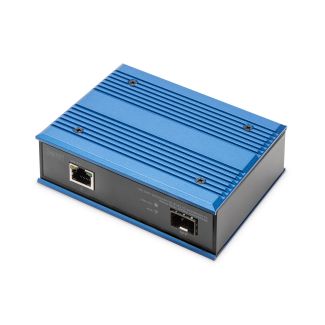 Digitus 10/100/1000Base-TX (PoE) to 1000Base-FX Industrial Media Converter