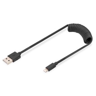 Digitus Cavo a spirale USB 2.0 - da USB - A a Lightning