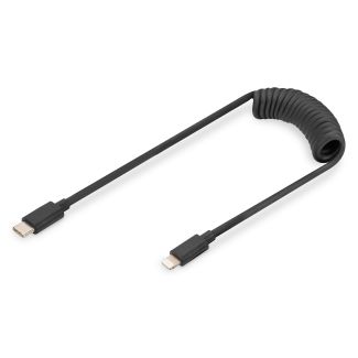 Digitus Cavo a spirale USB 2.0 - da USB - C a Lightning