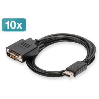 Digitus Cavo adattatore DisplayPort - DVI, confezione da 10 pezzi