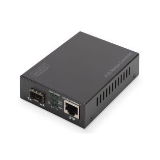 Digitus Convertitore multimediale Gigabit PoE, RJ45 / SFP, PSE