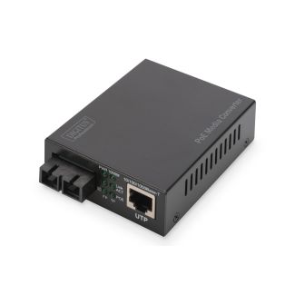 Digitus Convertitore multimediale Gigabit PoE , RJ45 / SC, MM, PSE