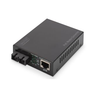 Digitus Convertitore multimediale Gigabit PoE , RJ45 / SC, SM, PSE