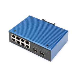 Digitus Switch Fast Ethernet PoE industriale a 8+2 porte