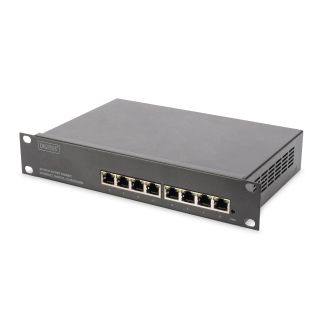 Digitus Switch Gigabit Ethernet PoE+ da 8 porte a 10 pollici, gestito L2+