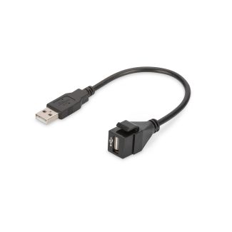 Digitus USB 2.0 Keystone Module with 16 cm cable (Female/Male)