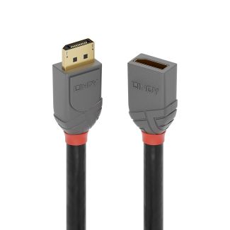 Lindy 0.5m DisplayPort 1.4 Extension Cable, Anthra Line