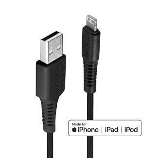 Lindy 0.5m USB to Lightning Cable, Black