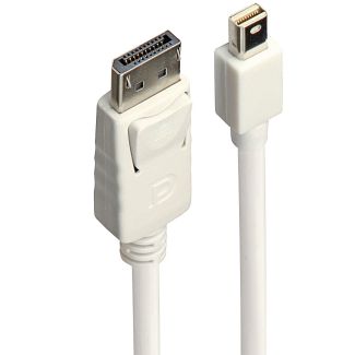 Lindy 1m Mini DisplayPort to DisplayPort Cable, White