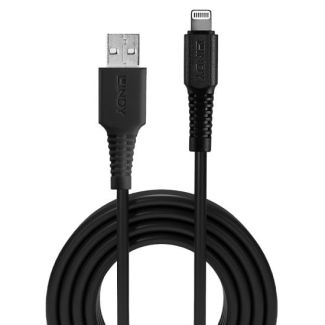 Lindy 1m USB to Lightning Cable, Black