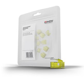 Lindy 20 x RJ-45 Port Blockers (without key) Yellow