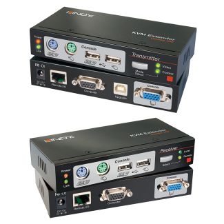 Lindy 300m CAT5 KVM Extender Combo, USB and VGA