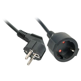 Lindy 30245 power extension 5 m 2 AC outlet(s) Indoor Black