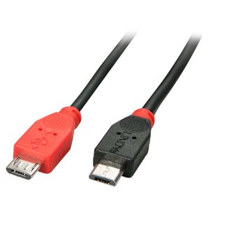 Lindy 31758 cavo USB 0,5 m USB 2.0 Micro-USB B Nero