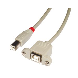 Lindy 31800 USB cable 0.5 m USB B Grey