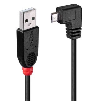 Lindy 31977 cavo USB 2 m USB 2.0 USB A Micro-USB B Nero