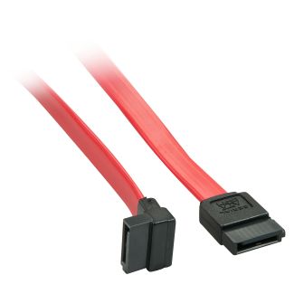 Lindy 33351 cavo SATA 0,5 m SATA 7-pin Nero, Rosso