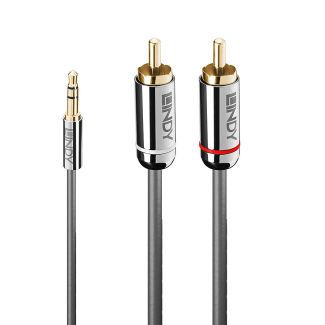 Lindy 35332 cavo audio 0,5 m 3.5mm 2 x RCA Antracite