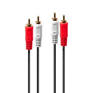 Lindy 35661 cavo audio 2 m 2 x RCA Rosso, Bianco