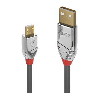 Lindy 36651 cavo USB 1 m USB 2.0 USB A Micro-USB B Grigio