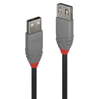 Lindy 36705 cavo USB 5 m USB 2.0 USB A Nero, Grigio