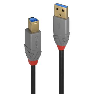 Lindy 36740 cavo USB 0,5 m USB 3.2 Gen 1 (3.1 Gen 1) USB A USB B Nero