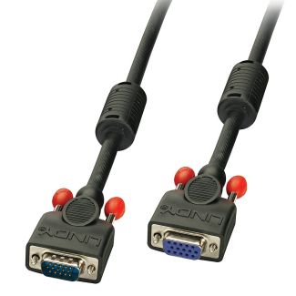 Lindy 3m Premium SVGA Monitor Extension Cable, Black