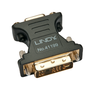 Lindy 41199 adattatore per inversione del genere dei cavi VGA DVI-I Nero, Oro