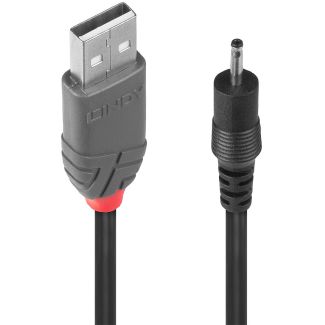 Lindy 70265 cavo di alimentazione Nero 1,5 m USB A EIAJ-01 (2.5 mm, 0.7 mm)