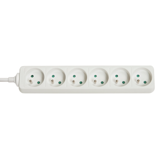 Lindy 73125 power extension 6 AC outlet(s) Indoor White