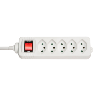 Lindy 73167 prolunghe e multiple 5 presa(e) AC Interno Bianco