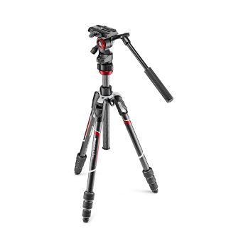 Manfrotto MVKBFRTC-LIVE treppiede Videocamera portatile 3 gamba/gambe Nero, Argento