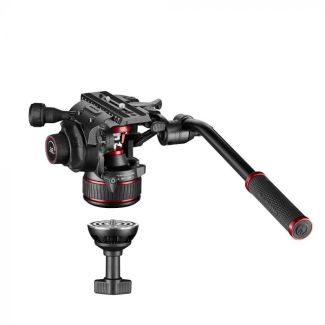 Manfrotto Nitrotech 608 Aluminium tripod head Black 1/4, 3/8" Fluid