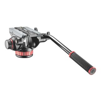 Manfrotto Pro Video testa per treppiede Nero, Rosso Alluminio Universal