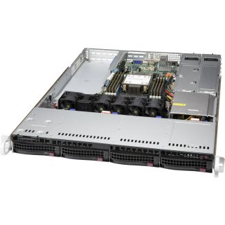 Supermicro CSE-815TQC4-R504WB3 server barebone Rack (1U) Black