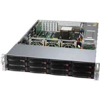 Supermicro SSG-520P-ACTR12H sistema barebone per server Intel C621A LGA 4189 Armadio (2U) Nero