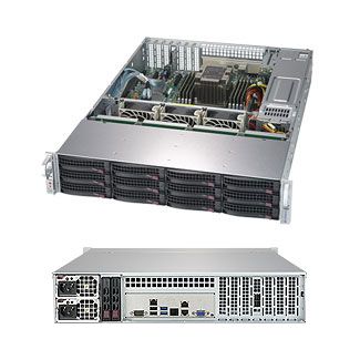 Supermicro SuperStorage Server 5029P-E1CTR12L Intel C622 LGA 3647 (Socket P) Armadio (2U) Nero