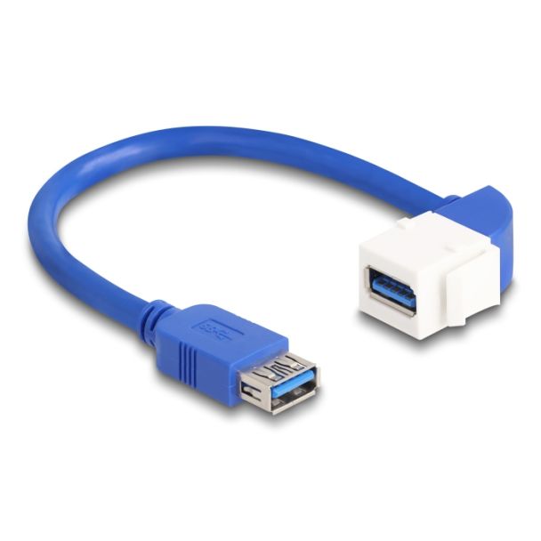 DeLOCK 86964 cavo USB USB 3.2 Gen 1 (3.1 Gen 1) 0,2 m USB A Blu, Bianco