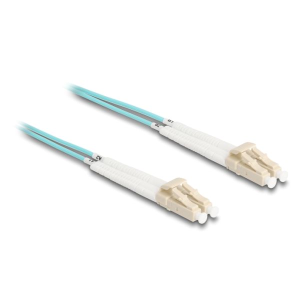 DeLOCK Optical Fiber Cable LC Duplex to LC Duplex Multi-mode OM3 angled 10 m