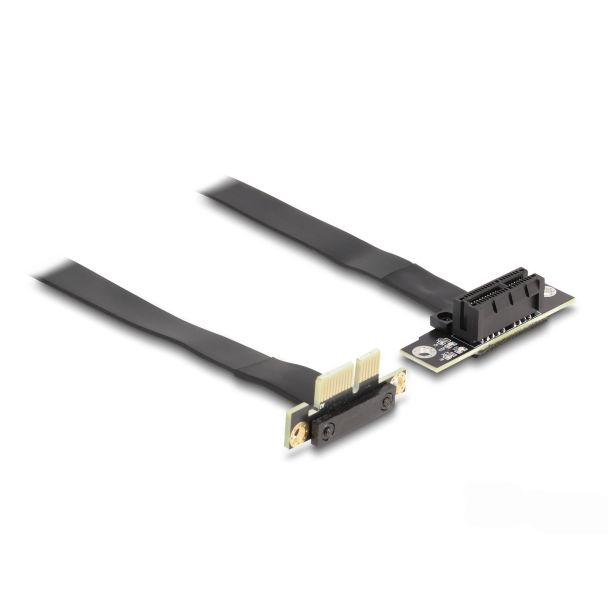 DeLOCK Riser Card PCI Express x1 male 90° angled to x1 slot 90° angled with cable 60 cm