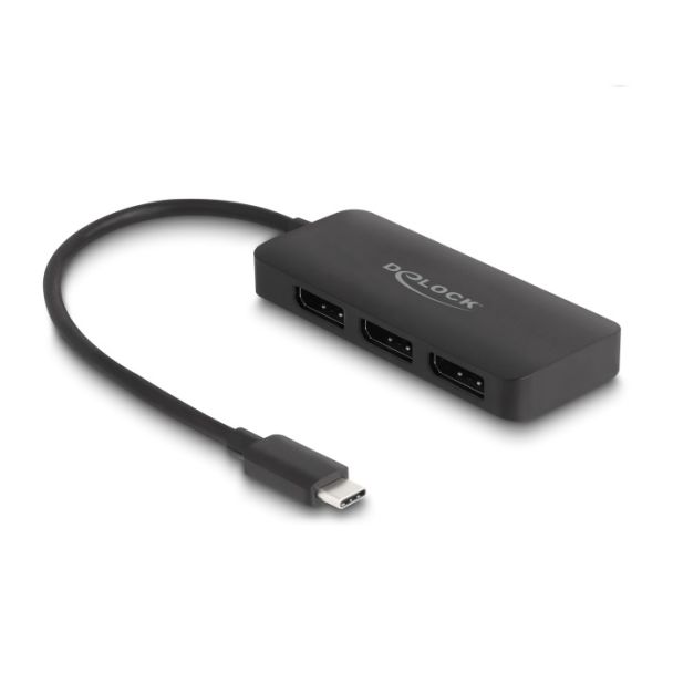 DeLOCK USB Type-C Splitter (DP Alt Mode) to 3 x DisplayPort MST 4K 60 Hz