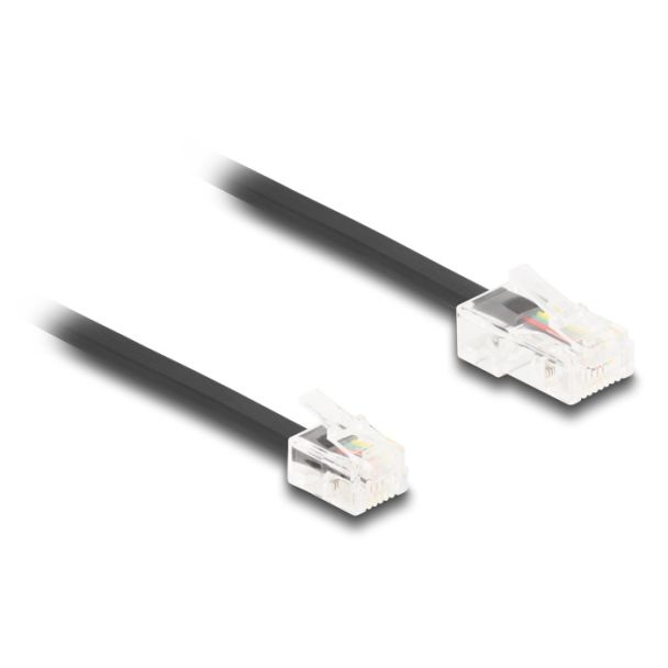 DeLOCK Telephone Cable RJ45 plug to RJ11 plug black 10 m