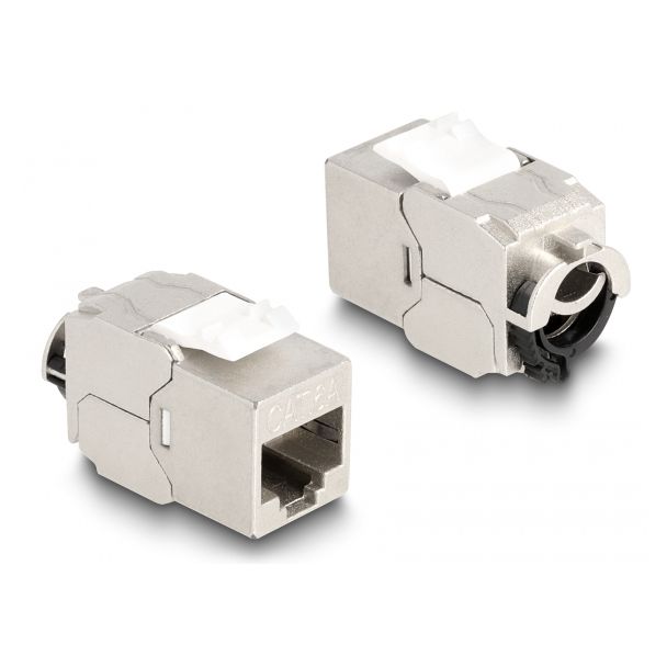 DeLOCK Modulo Keystone RJ45 femmina a LSA Cat.6A STP con clip di bloccaggio e senza fascetta