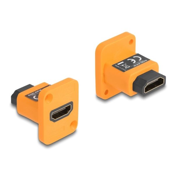 DeLOCK Modulo Tipo-D HDMI-A da femmina per femmina 4K arancione