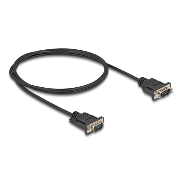 DeLOCK Serial Cable RS-232 D-Sub9 male to male with narrow plug housing 1 m