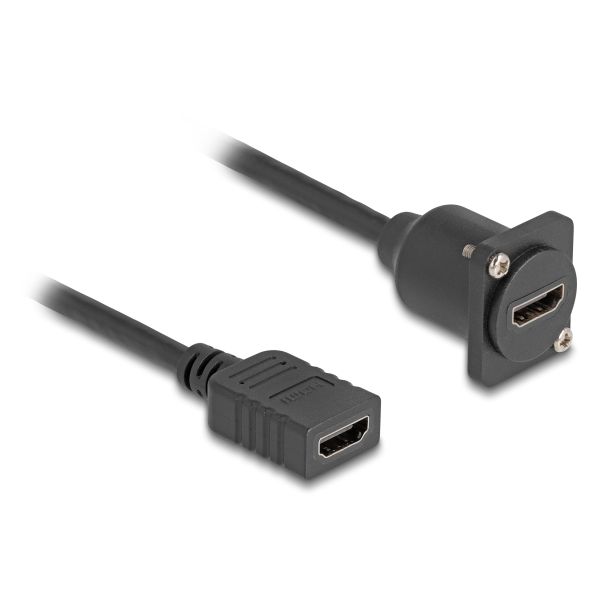 DeLOCK Cavo HDMI di Tipo-D da femmina a femmina nero da 20 cm