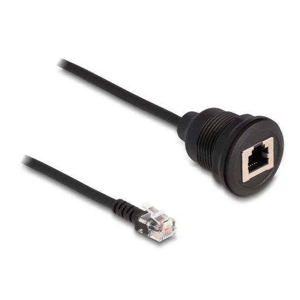 DeLOCK Cable RJ12 plug to RJ12 jack for installation 30 cm black