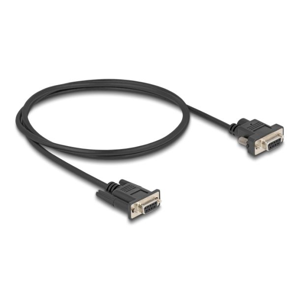 DeLOCK Cavo seriale RS-232 da D-Sub9 femmina a D-Sub9 femmina Connessione di alimentazione al pin 9 da 1 m